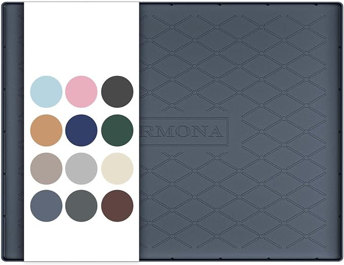 URMONA Under Sink Mat 28 x 19 in, Waterproof Silicone Cabinet Protector