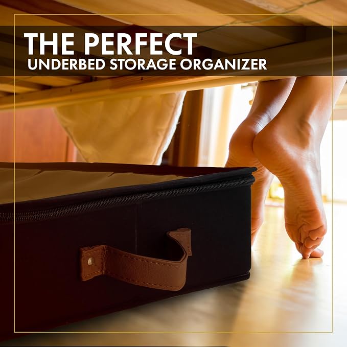 HOMELUX THEORY Under Bed Storage, Medium 2pc with Lid, Black