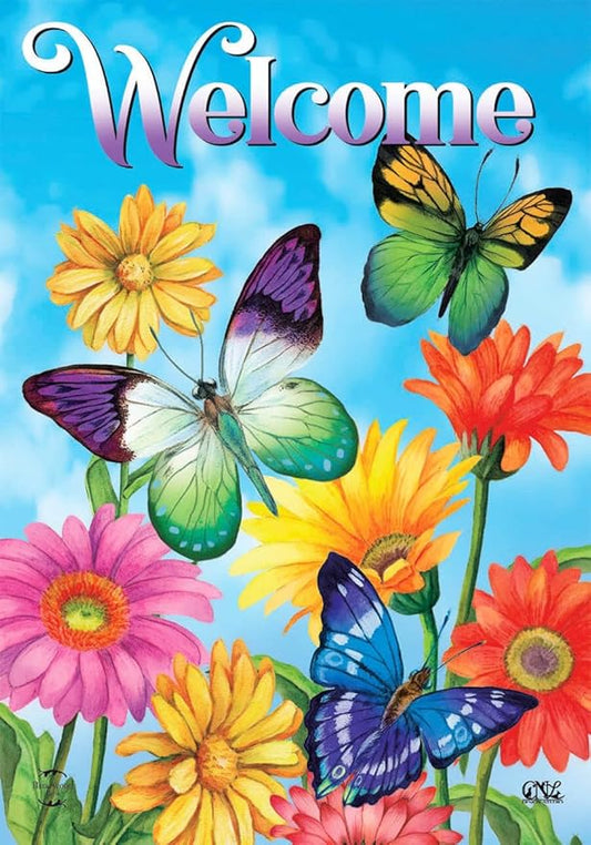 Briarwood Lane Fluttering Butterflies Spring Garden Flag