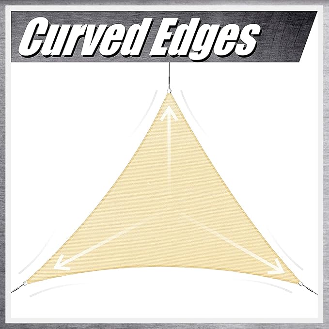ColourTree CTAPRT18 Order to Make Custom Size 16' x 16' x 22.6' White Right Triangle Sun Shade Sail Canopy Mesh Fabric UV Block - Commercial Heavy Duty - 190 GSM - 3 Years Warranty