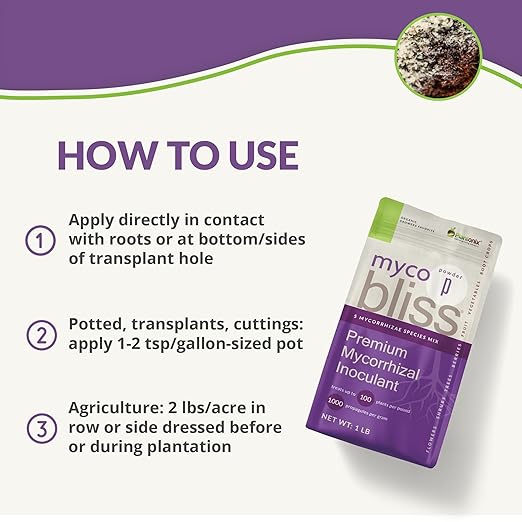 Worm Bliss (1 Qt) + Myco Bliss Granular (200 g) - Mycorrhizal Fungi Inoculant & Worm Castings for Plants - Mycorrhizae for Plants - Earthworm Castings Organic Fertilizer - Mycorrhizal Inoculant