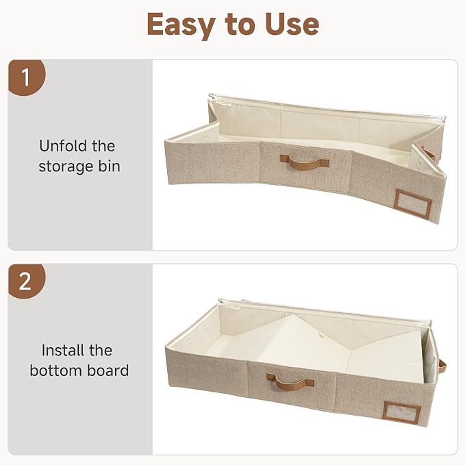 StorageWorks 6 Inch Low Profile Under Bed Storage Containers with Clear Lid
