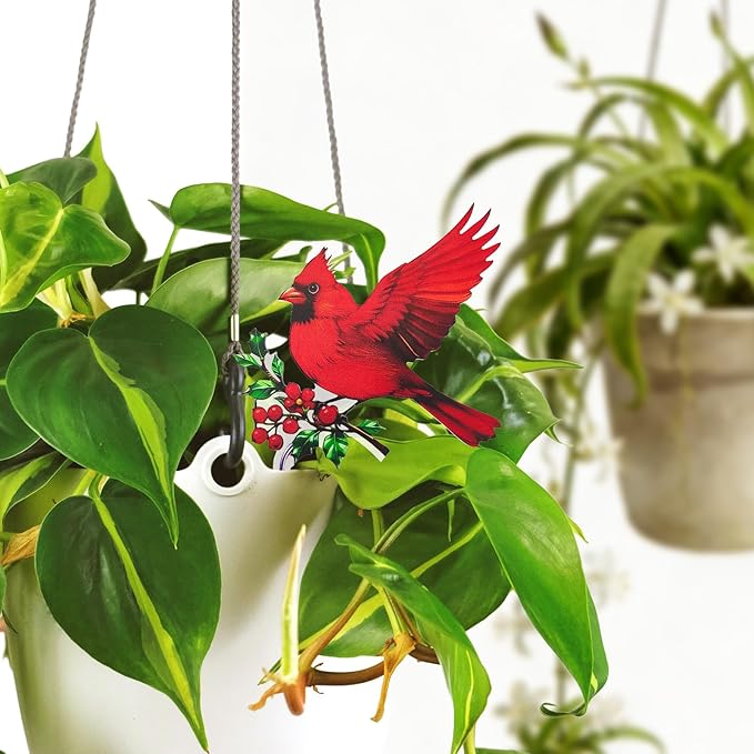 Cardinal Gifts for Women Mom Grandma - Cardinal Decor Plant Lover Mothers Day Birthday Gifts Garden Decor - Hanging Planters for Indoor Outdoor Plants Pots Accessories