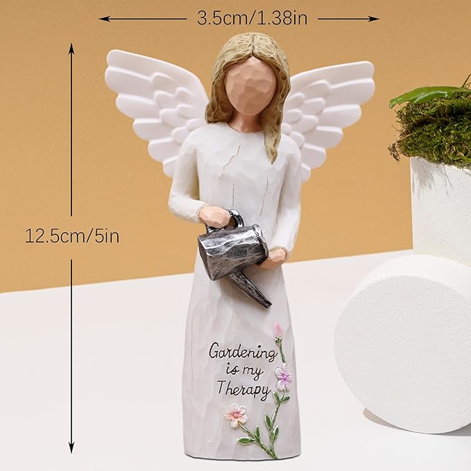 Gardening Gifts for Women, Gift for Gardeners Woman, Garden Gifts Women, Unique Gardening Gift, Garden Angel, Sculpted Hand-Painted Angel Figurine