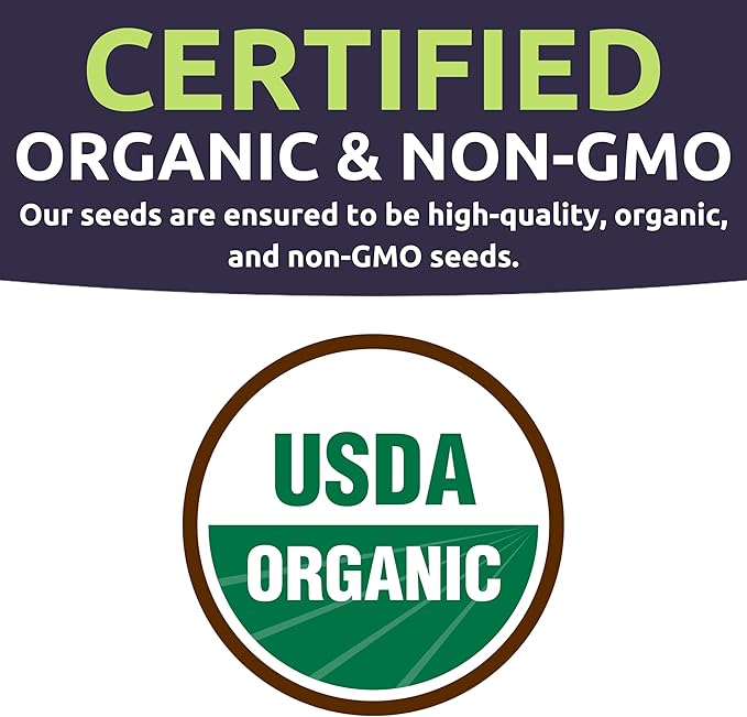 Organic Container Garden Seeds Variety Pack - 10 Individual Packs - 2026 Season - Roquette arugula, Genovese Basil and More! for Indoor & Outdoor Planting (Non-GMO, Certified Organic)