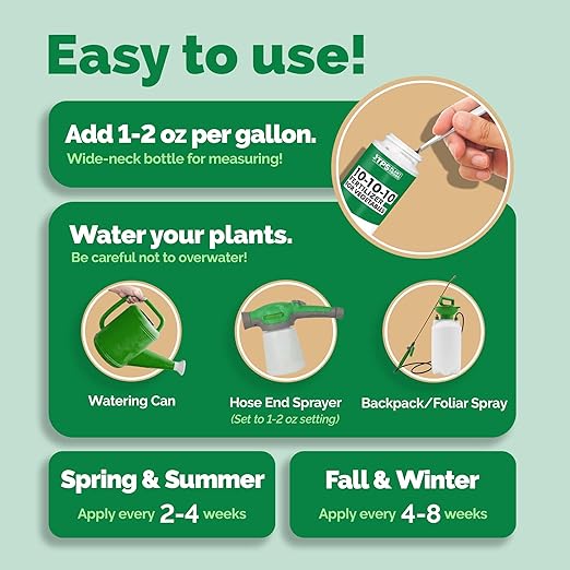10-10-10 Fertilizer for Vegetables – Liquid Plant Food with Iron & Micronutrients for Balanced Nutrition, Strong Roots & Healthy Harvests, 32 oz