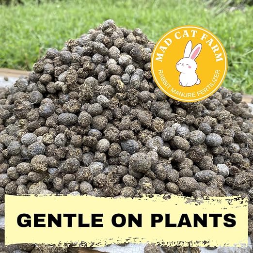 Rabbit Manure Fertilizer Pellets - All Natural Soil Amendment for Vegetable Gardens, Worm Composting, Indoor and Outdoor Potted Plants (5 Pounds)