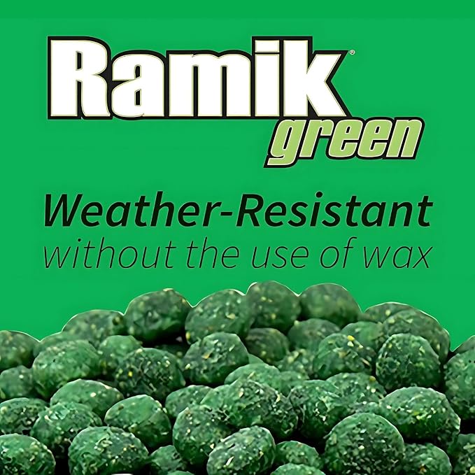 Neogen Ramik Green Fish Flavored Weather Resistant Rodenticide Nuggets, 4 lb bag (00615)