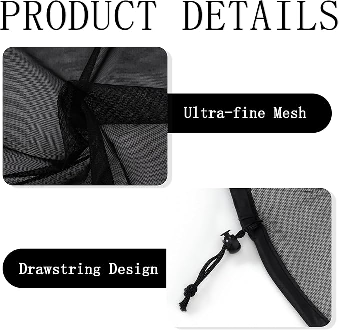 2 Packs Mesh Covers for Rain Barrels 39’’ Rain Barrel Netting with Drawstring Water Collection Buckets Covers for Preventing Fallen Leaves Outdoor Garden
