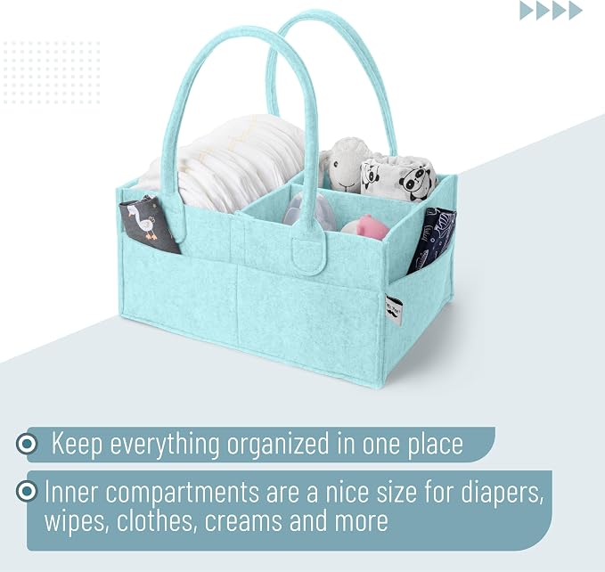 Mr. Pen- Baby Diaper Caddy Organizer, Light Blue
