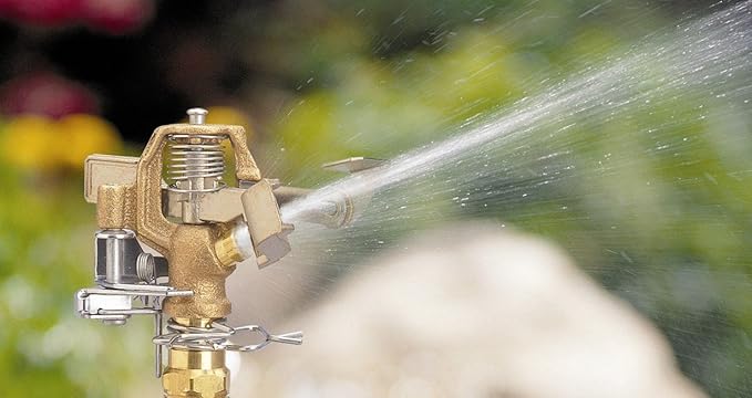 6-Pack Orbit 1/2" BRS Sprinkler Head, Connection, Silver and Gold