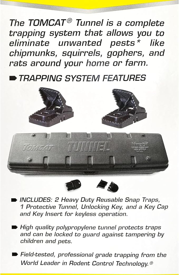 Tunnel Trapping System - Full CASE Bait Station and Trap Station Includes 8 Individual Reusable Snap Traps | 4 Individual Tunnels in Set | Made in USA