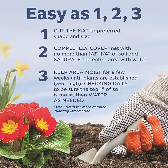 BloomingBulb Seed Mat - Easy to Plant and Grow Garden Seeds - Creates Fragrant, Vibrant Flower Garden (Honeybee Garden)