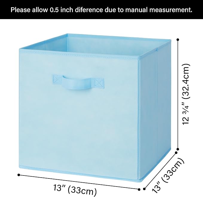 GRANNY SAYS 13 Inch Cube Storage Bins, Pastel Color, 6-Pack