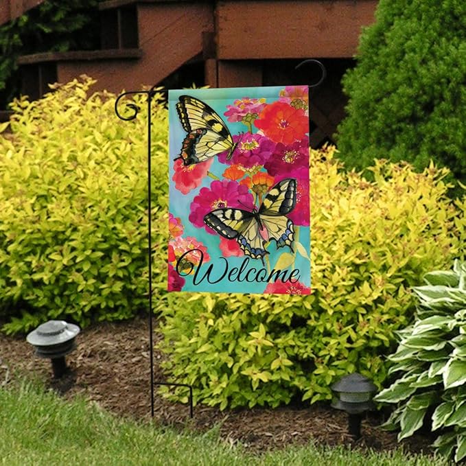 Briarwood Lane Morning Butterflies Garden Flag