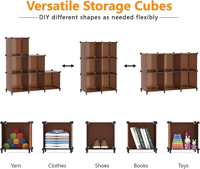 AWTATOS Closet Organizer, 6 Cube Storage Organizer, Closet Storage Shelves