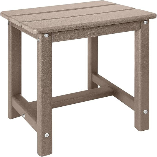 GARDENSTAR Adirondack Square Side Table,one-Tier Outdoor end Table, Patio Side Table for Pool,Porch,Backyard,Relaxing Companion (Teak)
