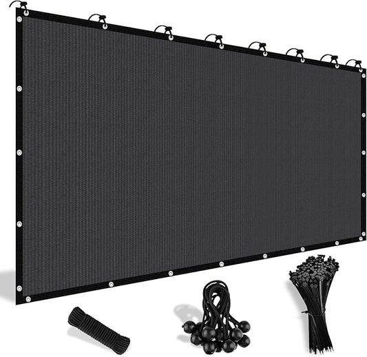 Shade&Beyond 90% Sun Shade Cloth with Grommets, 4' X 6' Pergola Shade Cover Canopy, Mesh Tarp Sun Screens for Patio, Outdoor, Garden, Backyard, Dark Gray
