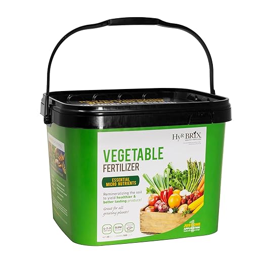 Slow-Release 4-7-9 Vegetable Fertilizer, 20lb Bucket - Garden Fertilizer with Calcium & Sulfur - Essential Micronutrients for Healthier Produce - Made for Variety of Crops