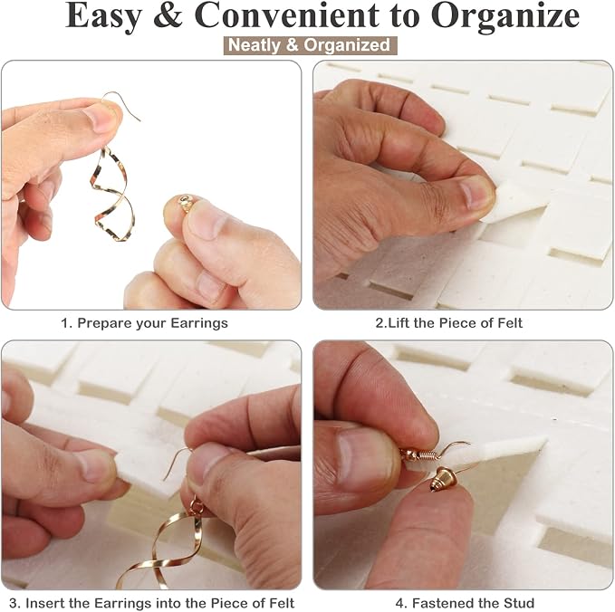 RESOVO Extra Large Hanging Earrings Organizer & Holder