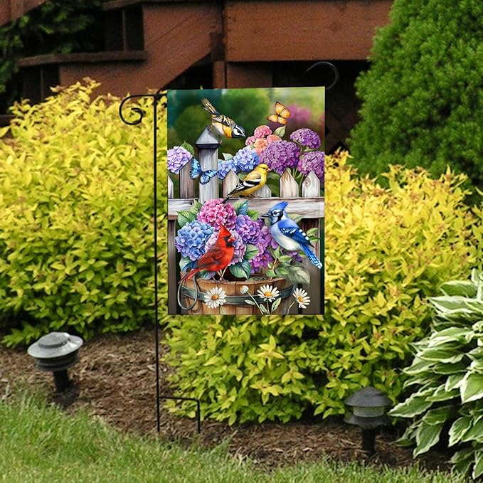 Briarwood Lane Bird Watching Garden Flag