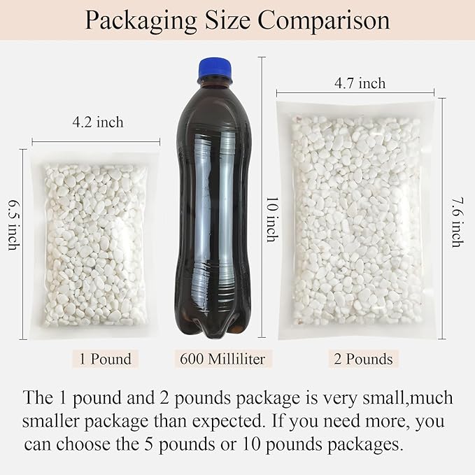 FANTIAN 2 Pounds White Pebbles for Indoor Plants, 3/8 Inch Polished White Rocks, Decorative River Rocks for Potted Plants Vase Cactus Bird Bath and Outdoor Garden Landscaping