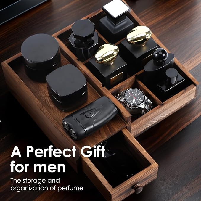 Cologne Organizer for Men,Cologne Stand,Dresser Organizer,Mens Room Decor