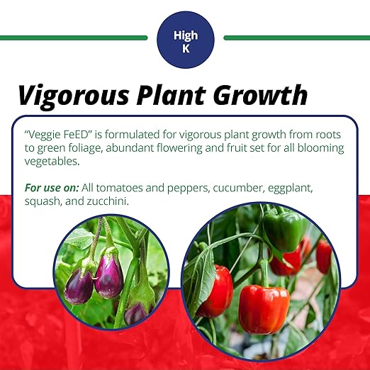 Jack's Classic 12-15-30 Veggie Feed Water-Soluble Fertilizer with Micronutrients, 4lbs - Plant Growth and Abundant Fruit Set in Blooming Vegetable Plants
