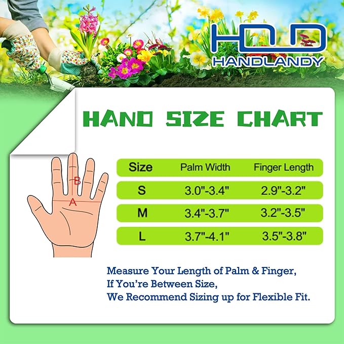 HANDLANDY Rose Pruning Gardening Gloves for Men Women, Thorn Proof Forearm Protection Leather Garden Gloves, Gardening Gifts for Gardeners (Vanilla, Medium)