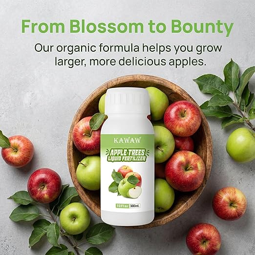 10 oz Organic Apple Tree Fertilizer & Liquid Fruit Tree Plant Food - Microbial Probiotic Nutrient Solution for Root Growth & Green Leaves
