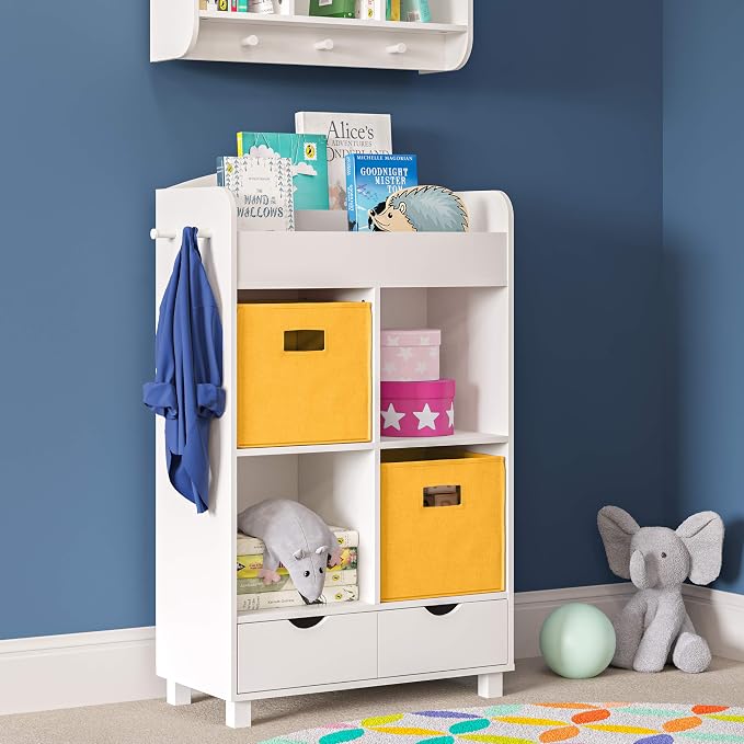 RiverRidge Folding Storage Bins - 4-pack of 10in Tall Golden Yellow Cubes