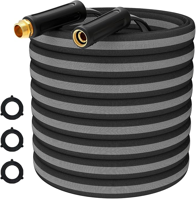 50ft Garden Hose Lightweight Flexible Water Hose, Abrasion Resistant, Kink Free, Durable Sturdy Hoses 2025 Up Graded Thicken Waterhose 700 PSI for Outdoor, RV, Marine, Convenient Storage, 3/4GHT