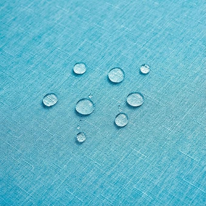 Outdoor Tablecloth Wrinkle-Free Stain Resistant Waterproof Polyester Fabric Table Cover with Zipper Umbrella Hole for Picnic/Party/Dinner/Patio Garden(60inch Round,Zippered,Aqua)