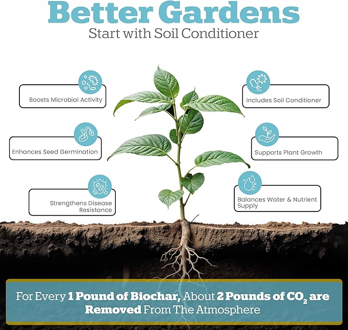 Wakefield Biochar Soil Conditioner for Plants and Lawns One Cubic Foot Bag