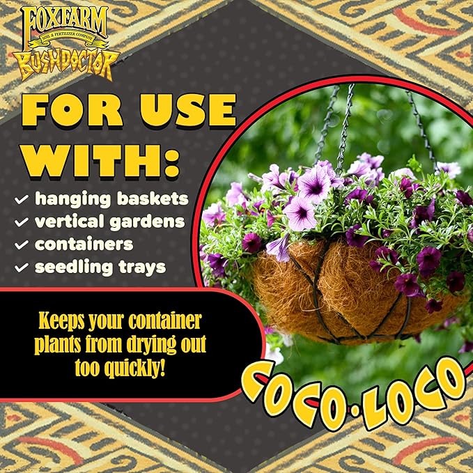 FoxFarm Bush Doctor Coco Loco Potting Mix, 2cu ft (Pack of 4) - Extends Your Watering Schedule, Triple-Washed to Reduce Salt Content - Perfect for Cultivating Vigorous Plants