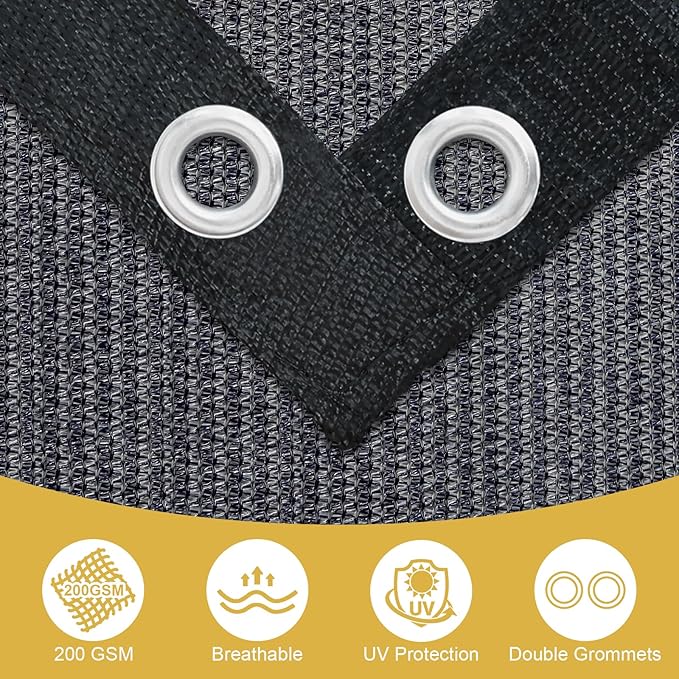 Shade&Beyond 90% Sun Shade Cloth with Grommets, 4' X 8' Pergola Shade Cover Canopy, Mesh Tarp Sun Screens for Patio, Outdoor, Garden, Backyard, Blue Gray