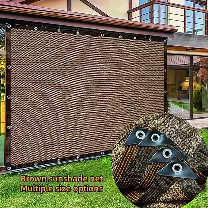 80% Sunblock Shade Cloth Net Resistant - 12x12Ft Garden Shade Mesh for Plant Cover, Greenhouse, Chicken Coop, Kennels, Tomatoes Plants