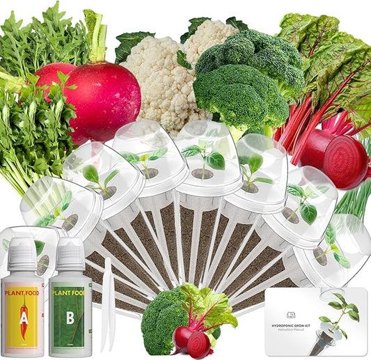 Vegetables Seed Pod Kit Compatible with idoo,Ahopegarden,Gardencube with Radish,Ruby Queen Beet,Cauliflower,Celery,Onion,Broccoli,Swiss Chard,Arugula-Suitable for Hydroponics Growing System(8-Pod)