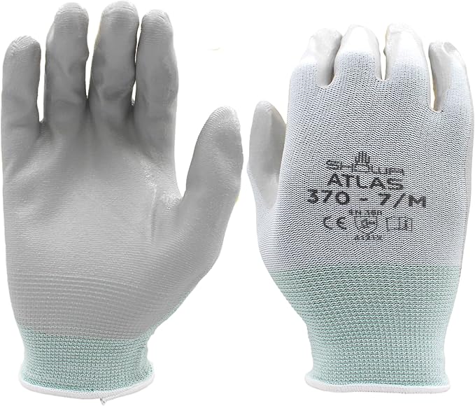 SHOWA Atlas 370B Professional Nitrile Work Gloves,for Landscaping, Gardening & Assembly, General Purpose Gloves
