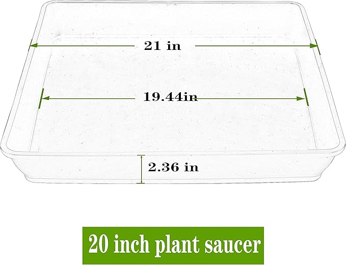 LWALRS 5 Pack Square Plant Saucer 12 Inch, Saucer for Plant Pots, Plastic Plant Water Dray Tray, Flower Pot Saucers, Square Planters for Indoors and Outdoors Plants.
