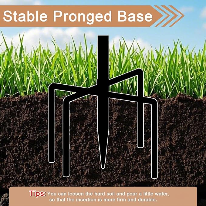 Small Metal Bird Bath for Outdoors, 10" Dia Bowl with Stake Birdbaths Garden Yard Lawn Decor 0.4 Gallon