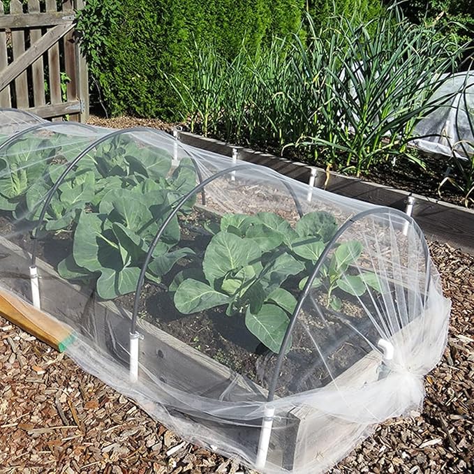 Fine Mesh Garden Netting for Protection, 10'x50' Vegetable Crop Covers Netting for Protect Fruits, Plants, Flowers, Greenhouse Cover Net, Patio Gazebo Screen Barrier