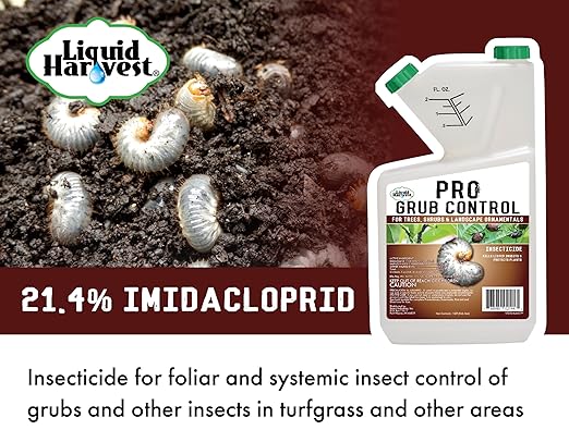 Pro Grub Control – 32oz - Concentrated Imidacloprid (21.4%) Insecticide for Trees, Shrubs & Landscape Ornamentals – Controls Aphids, Japanese Beetles, Weevils, Grub Larvae & More