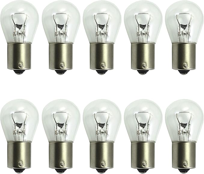 Diximus Pack of 10 Bulbs 1141 S8 Low Voltage Landscape Light Bulbs 12V 18W BA15s Bayonet 18W Lamp