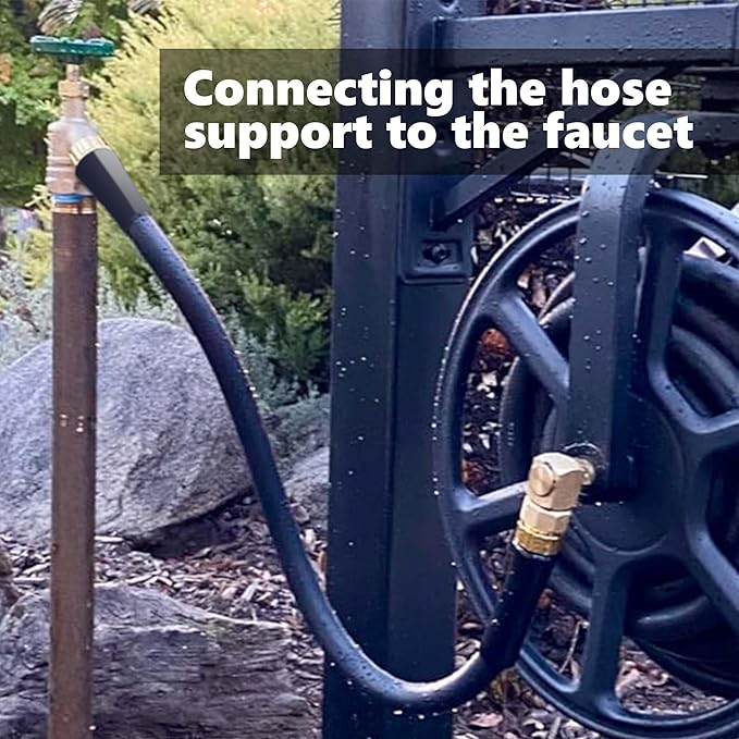 10FT Short Garden Hose – Kink-Free, Non-Expanding, Lightweight, Ideal for Connecting Extensions & Short-Distance Use (Balcony, RV, Bathroom) – Black