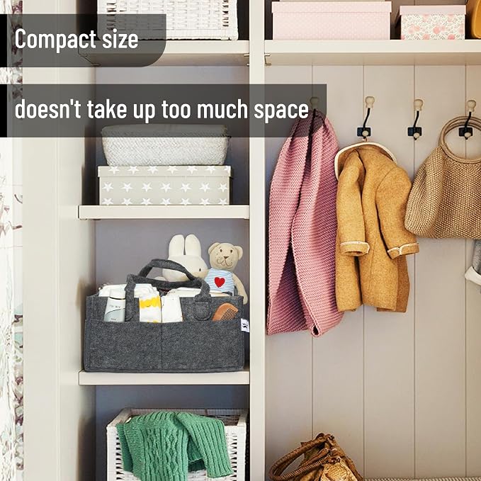 Mr. Pen- Baby Diaper Caddy Organizer, Charcoal Gray