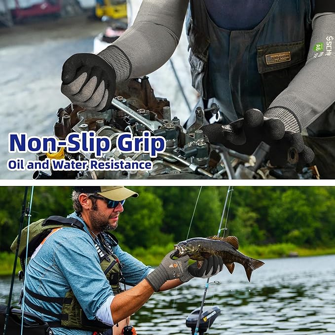 Schwer A4 AIR-SKIN Cut Resistant Work Gloves AR5918 with Extreme Lightweight & Thin, Grip Gloves for Fishing, Refined Work, Mechanic, Gardening, Touch-Screen, 3D-Comfort Fit, 150 Pair (L)