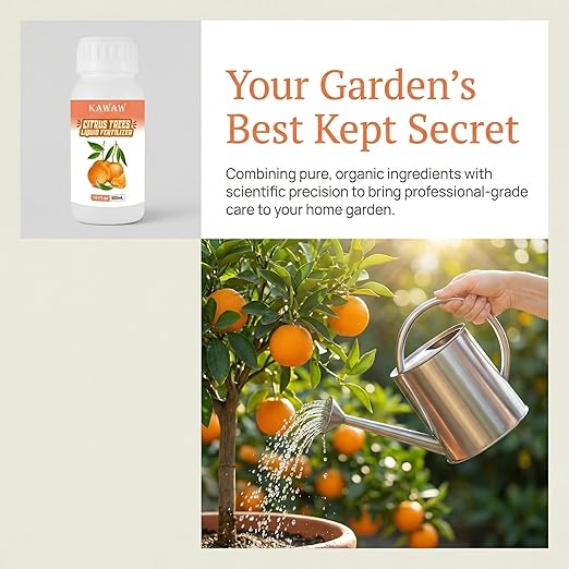 10oz Organic Citrus Tree Fertilizer - Microbial Probiotic Liquid Plant Food for Lemon, Lime, Orange & Olive Trees - Revitalizes Yellow Leaves & Roots