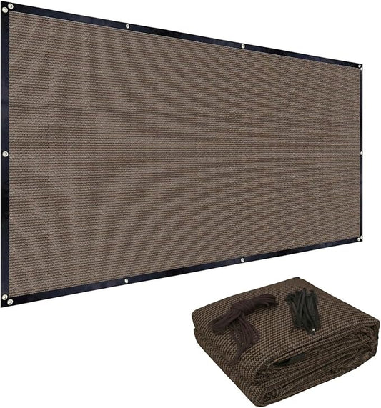 FAIR WIND 90% Sun Shade Cloth with Improved Grommets 3' x 6' Outdoor Sun Screen Fabric Cover for Patio Garden Outdoor Pergola Canopy - Mocha