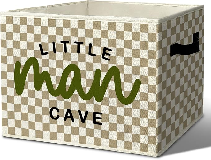 Boys Nursery Inspirational Storage Bins Box with Handles Organizer Basket